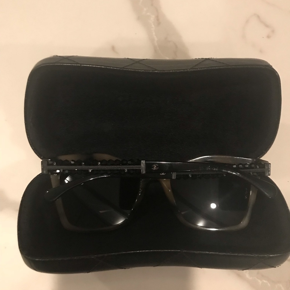 Square Havana Black Bijou  Polarized Sunglasses - Picture 5 of 8